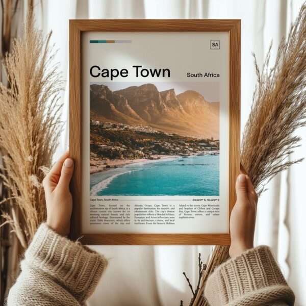 Cape Town Travel Print | South Africa Wall Art Poster