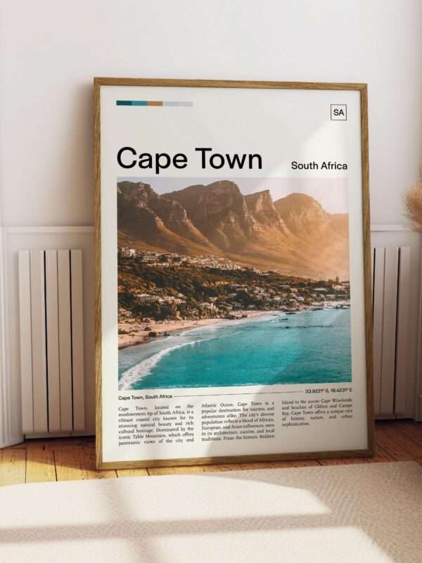 Cape Town Travel Print | South Africa Wall Art Poster