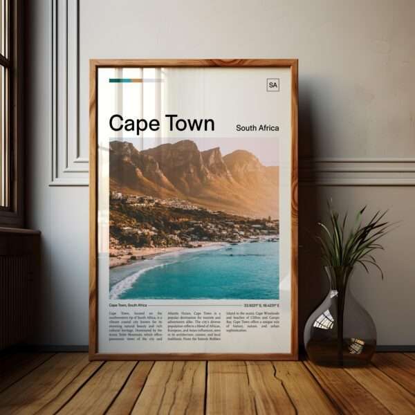 Cape Town Travel Print | South Africa Wall Art Poster