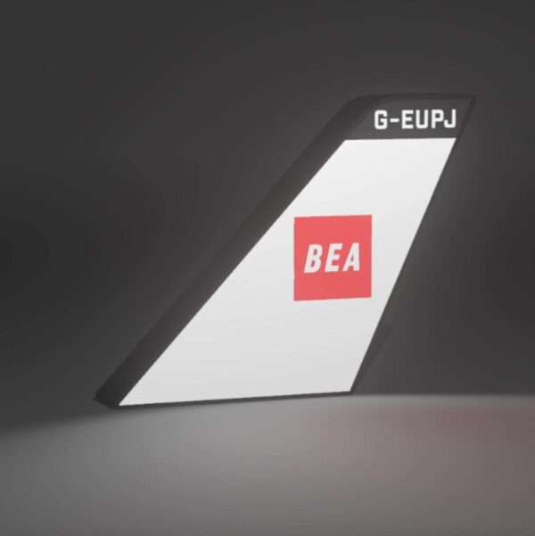 BEA Retro Livery Tailfin Lightbox – USB Powered, Dimmable LED