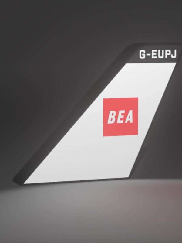 BEA Retro Livery Tailfin Lightbox – USB Powered, Dimmable LED