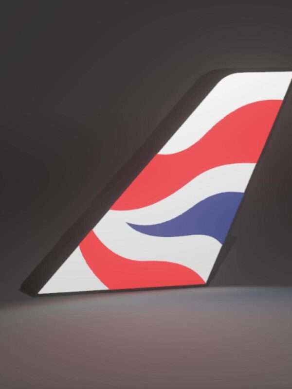 British Airways Tailfin Lightbox – USB Powered, Dimmable LED